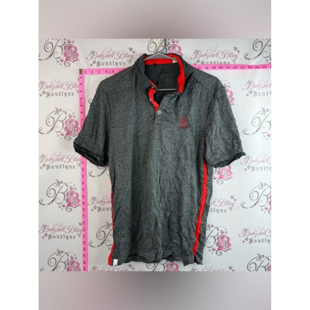 Adidas T-shirt golf TPC Scottsdale Arizona Men's Gray Polo Shirt with Red Trim